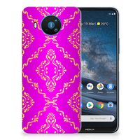 Siliconen Hoesje Nokia 8.3 Barok Roze - thumbnail