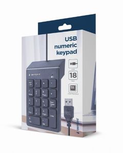 Gembird KPD-U-03 numeriek toetsenbord Notebook/pc USB Zwart