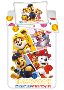 Paw Patrol peuterdekbedovertrek Wit- 100 x 135 cm pre order