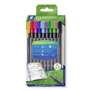 Staedtler triplus 334 RC10 Fineliner Diverse kleuren 0.3 mm 10 stuk(s)