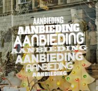 Muursticker tekst lettertype aanbieding