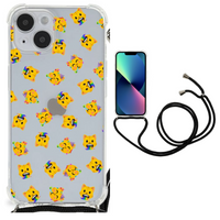 Doorzichtige Silicone Hoesje voor iPhone 14 Plus Katten Emojis