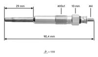 Gloeibougie VALEO, Spanning (Volt)11V, u.a. für Peugeot, Citroën, Fiat