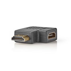 HDMI-Adapter | HDMI-Connector - HDMI Female | Rechts Gehoekt | Zwart