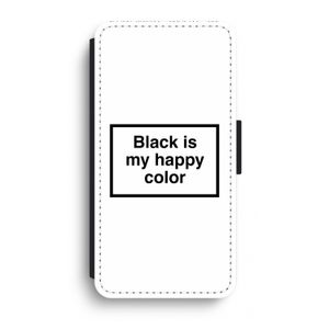 Black is my happy color: iPhone XR Flip Hoesje