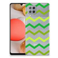 Samsung Galaxy A42 TPU bumper Zigzag Groen