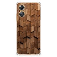 Stevig Telefoonhoesje voor OPPO A17 Wooden Cubes