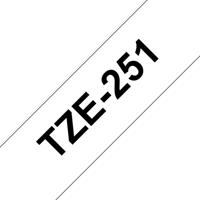 Labeltape Brother TZe, TZ TZe-251 Tapekleur: Wit Tekstkleur:Zwart 24 mm 8 m