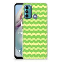 Motorola Moto G60 TPU bumper Waves Green