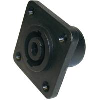 Cliff FM1275 Luidsprekerconnector Flensbus, contacten recht Aantal polen: 4 Zwart 1 stuk(s)