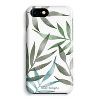 Tropical watercolor leaves: Volledig Geprint iPhone 7 Hoesje - thumbnail