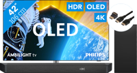 Philips 42OLED809 - Ambilight (2024) + Soundbar + Hdmi kabel