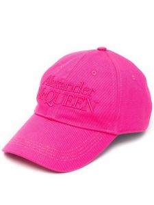 Alexander McQueen casquette à logo embossé - Rose