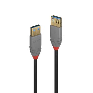 Lindy 36762 2m USB A USB A Mannelijk Vrouwelijk Zwart USB-kabel