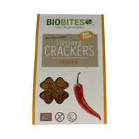 Biobites Lijnzaad Crackers Raw Indian 2st