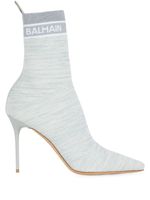 Balmain bottines Skye 95 mm en maille - Bleu - thumbnail