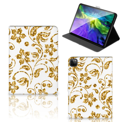 iPad Pro 11 2020/2021/2022 Tablet Cover Gouden Bloemen iPad Pro 11 2020/2021/2022 Tablet Cover Gouden Bloemen