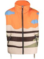 Khrisjoy gilet imprimé à design matelassé - Orange