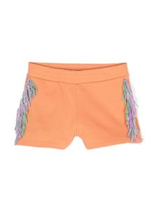 Stella McCartney Kids short à franges - Orange