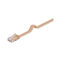 Goobay 95882 CAT 6 platte patchkabel, U/UTP, lichtbruin - kopermateriaal