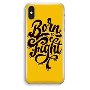 Born to Fight: iPhone XS Max Transparant Hoesje