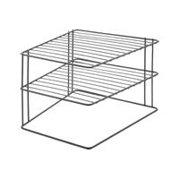 Metaltex Palio Lava hoekkastinzet 2-laags 25x25x19cm TouchTherm, zwart, 3 PIANI