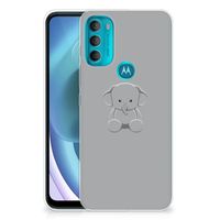 Motorola Moto G71 5G Telefoonhoesje met Naam Grijs Baby Olifant - thumbnail