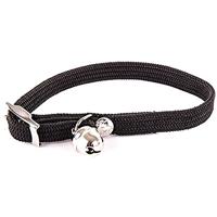Halsband voor kat elastisch nylon zwart 30X1 CM