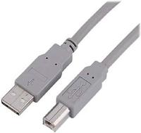 Hama USB-kabel (USB-A - USB-B) 3 m, grijs, voldoet aan USB1.1-norm, USB 2.0 getest