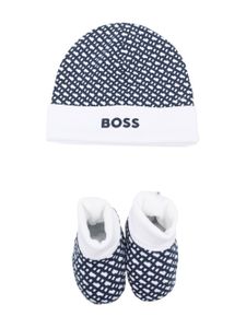 BOSS Kidswear trousseau de naissance à motif monogrammé - Bleu