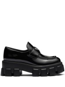 Prada mocassins Monolith en cuir verni - Noir