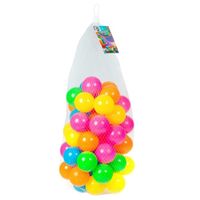 Kunststof ballenbak ballen 100x stuks 6 cm neon kleuren