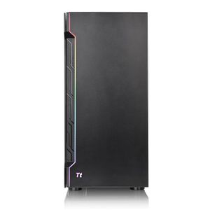 Thermaltake H200 TG RGB Midi-tower PC-behuizing Zwart Geïntegreerde verlichting, 1 voorgeïnstalleerde ventilator, Zijvenster