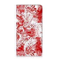 Mobiel BookCase Samsung Galaxy S20 FE Angel Skull Rood - thumbnail