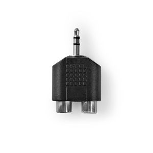 Nedis Stereo-Audioadapter | 3,5 mm Male | 2x RCA Female | 1 stuks - CAGB22940BK CAGB22940BK