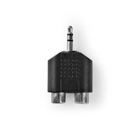 Nedis Stereo-Audioadapter | 3,5 mm Male | 2x RCA Female | 1 stuks - CAGB22940BK CAGB22940BK