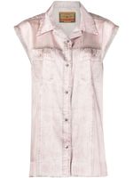 Diesel chemise en jean à design sans manches - Rose