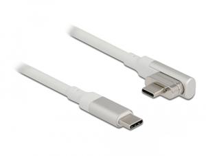 Delock 86703 Magnetic Thunderbolt 3 USB-C-kabel 4K 60 Hz male naar male haaks 1,20 m