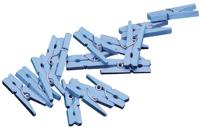 Haza Original miniwasknijperset 2,5 cm hout blauw 20 stuks