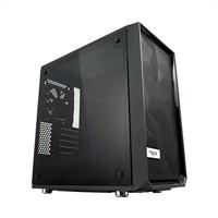 Fractal Design FD-CA-MESH-C-MINI-BKO-TGD Meshify C Mini Blackout TG Dark Tint, PC-behuizing (Micro-ATX Tower met zijpaneel van gehard glas) Case Modding voor (High End) gaming PC, zwart