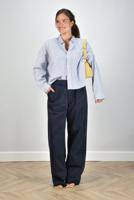 Denimist wide leg broek Blair Double Pleated blauw - thumbnail