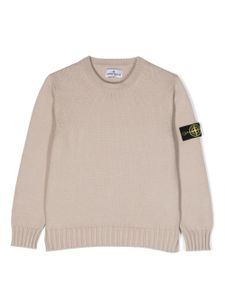 Stone Island Junior pull en maille à patch Compass - Tons neutres