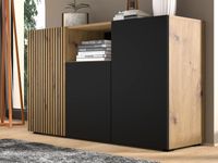 Dressoir ORISA 3 deuren artisan eik/zwart