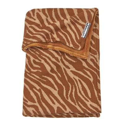 Meyco wiegdeken velvet Zebra 75x100 cm camel