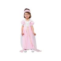 Prinsessen jurk voor peuters - roze - kostuum - carnaval verkleedkleding - incl Tiara