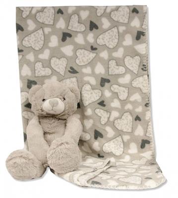 Nursery Time fleecedeken met beer 75x90 cm polyester Nursery Time fleecedeken met beer 75x90 cm polyester