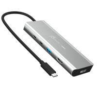 j5create JCD401-N USB-C (USB 3.2 Gen 2) multiport hub 4 poorten Zilver