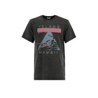 America Today T-shirt Elon Island met printopdruk dull black