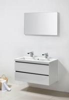 Lambini Designs Trend Line badkamermeubel hoogglans wit 100cm, 2 kraangaten