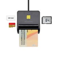 AISENS LECTOR DE TARJETA DNI SIM SD Micro SD MMC RS-MMC MMC Micro NEGRO